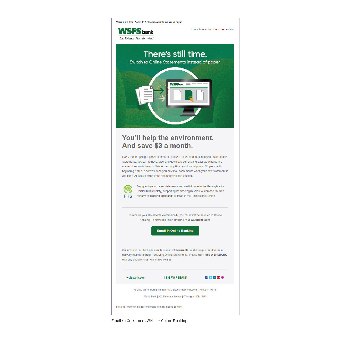 WSFS/Beneficial Merger Post Conversion Friction Mitigation (Campus Banking Emails) sample