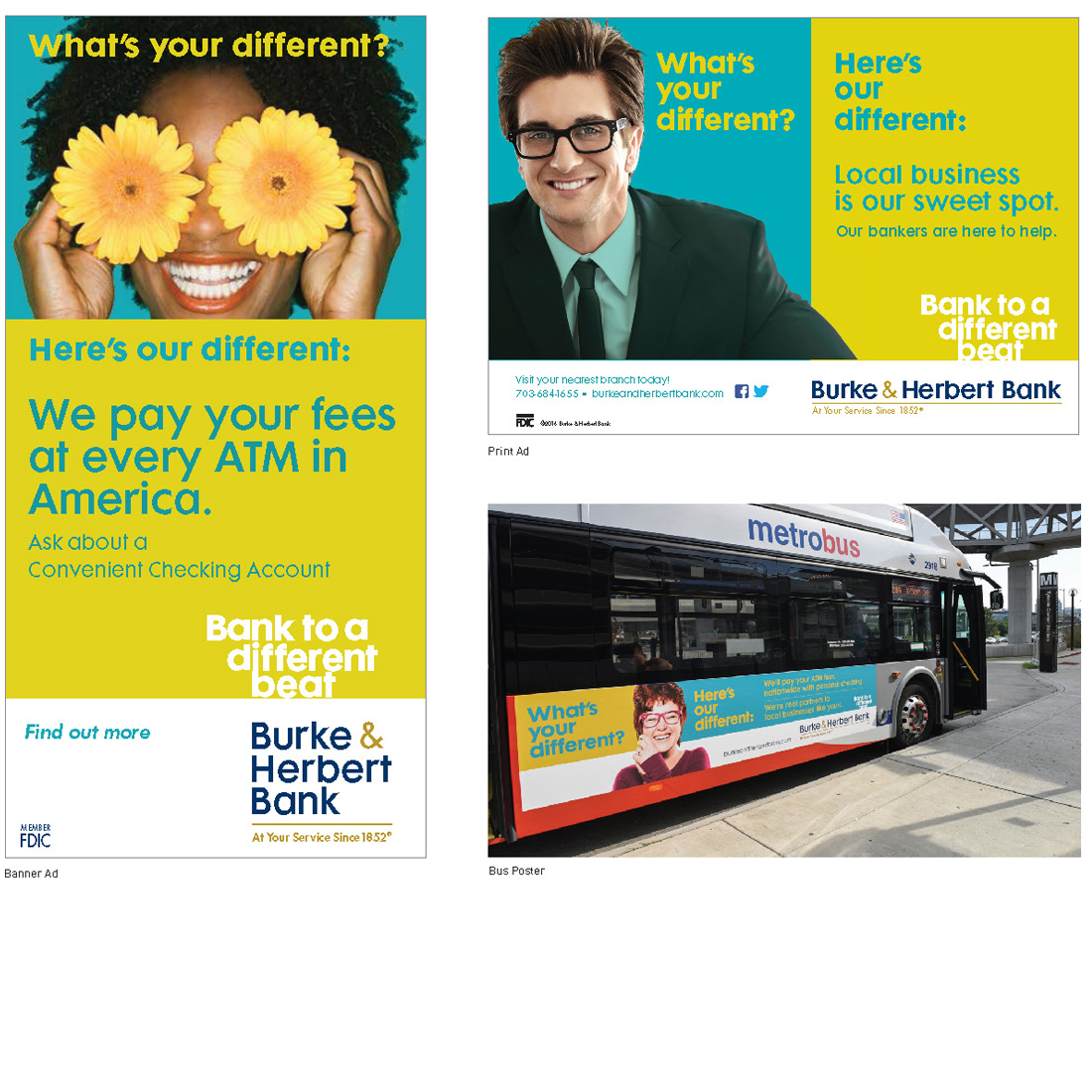 Burke & Herbert Bank What’s Your Different? Campaign sample