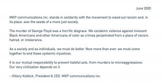 Statement from June 2020 published in response to the George Floyd murder and protests.